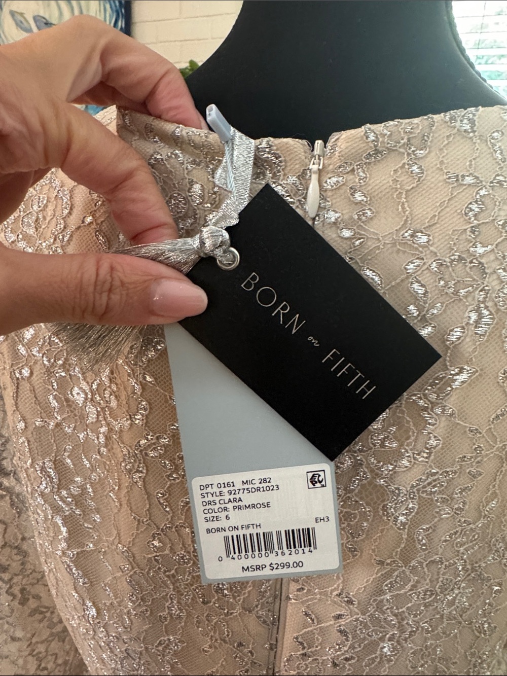 NWT ANTONIO MELANI x Born on Fifth White Lace Tiered Maxi Dress with Long Sleeve - Picture 14 of 14